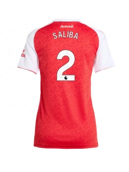 Arsenal William Saliba #2 Replika Hemmakläder Dam 2025-26 Kortärmad